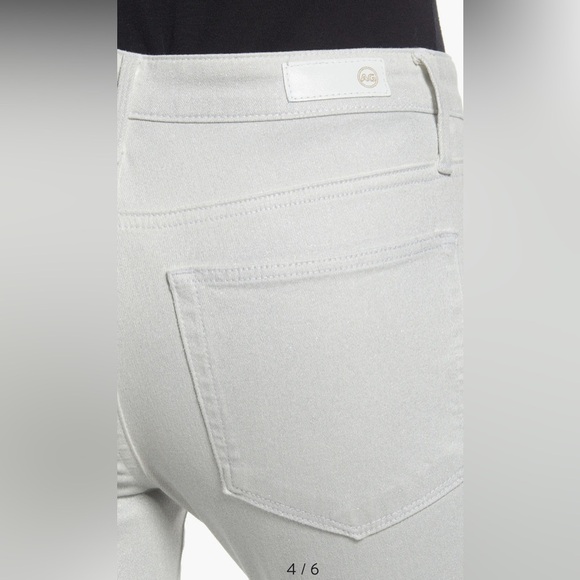 NORDSTROM AG Farrah Skinny Ankle Jeans Luminous Fade to Grey SZ 24 High-Rise NWT - Picture 5 of 7